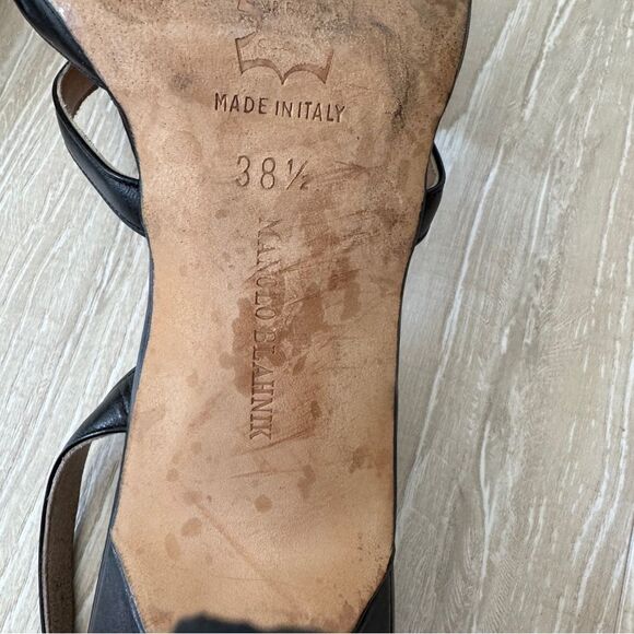 Manolo Blahnik Embellished Black Slingbacks Heels size 38.5 - Picture 4 of 9